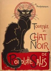Rodolphe Salis (1. Fassung) túra a Fekete macskában. Frankreich 1896, Charles Vernaux, Párizs