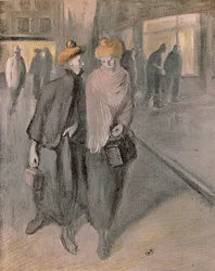 Dolgozó nők, 1900 körül (rajz)