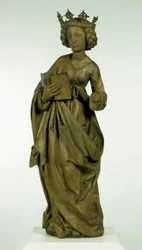 Female Saint, 1490-1495 körül (hársfa festéknyomokkal)