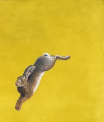 A Leap-Yellow, akvarell és gouache Arches 640 g/m2 papíron, 101,6 x 86,3 cm