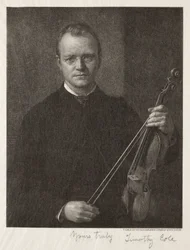 Régi olasz mesterek: Timothy Cole férfi portréja hegedűvel, 1892.