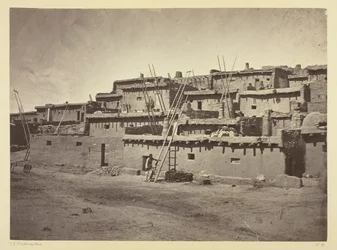 A zuni pueblo déli oldalának egy része, Új-Mexikó