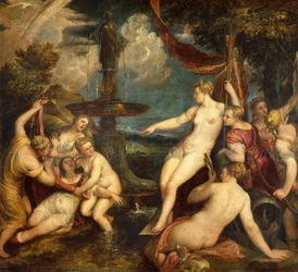 Diana és Callisto, Tizianus (kb. 1490-1576), olaj, vászon