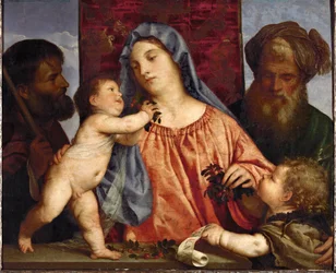 Madonna cseresznyével ... (olaj, vászon)