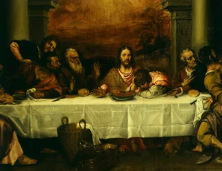 Az utolsó vacsora, Tiziano műve (kb. 1490-1576), részlet