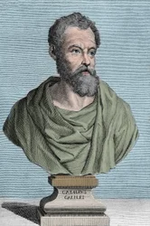 Galileo Galilei dit Galilee olasz csillagász (1564-1642) portréja, Tommaso Piroli (1752-1824) magángyűjteményének metszete