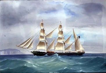 Az Emily Chapman Steam Yacht teljes vitorlában