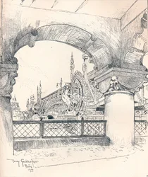 Oszlopsor a Pont des Invalides közelében, 1900