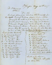 Levél aláírva Tootle & Jackson, Council Bluffs, W.P. Howard, St. Louis, 1857. május 21