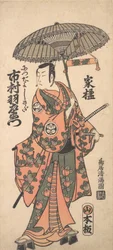 Kabuki színész Imchimura Uzaemon IX, kb. 1759., kb. 1759.