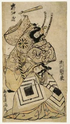 Nakamura Nakazō I. és Ichikawa Danjūrō ​​IV. Torii Kiyomitsu I.
