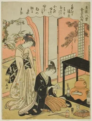 Night Rain of the Tea Stand, a "Nyolc jelenet a szalonból (Zashiki hakkei)" sorozatból