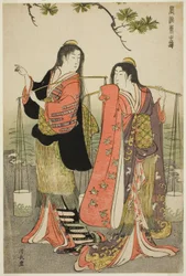 The Brine Maidens of Suma, az "A keleti modorok brokátja (Fuzoku Azuma no nishiki)" sorozatból