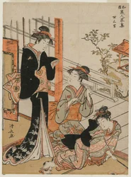 Három nő a Japán szépségek rövid gyűjteménye című sorozatból, 1781.