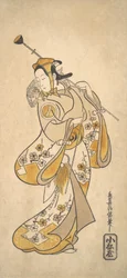 Ichikawa Kadonosuke As A majom forog Monke y kalligráfia emberrel, nem igaz? 1720-25.