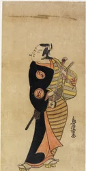 Ichimura Takenoj színész? IV oldalként Kichisabur?, 1718 (kézzel színezett fatömbnyomat)