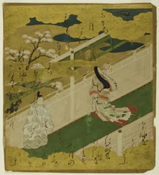 Illusztráció a Genji meséjéhez, 8. fejezet Hana no en