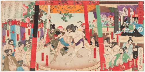 Toyotomi Hideyoshi 1537-1598) Kato Kiyomasa (1562-1611) festette. Illusztrálta: Yutaka Utagawa (1859-1886)