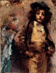 Szegény, de gyönyörű portré egy fiatalemberről, aki úgy néz ki, mint egy dandy. Tranquillo Cremona (1837-1878) festménye: Genes, Nervi, Galleria, Arte Moderna
