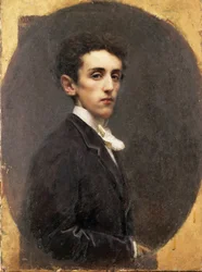 Carlo Dossi olasz író portréja, Tranquillo Cremona