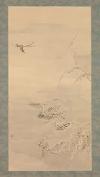 Hawk Grasping a Small Bird, 19. század.