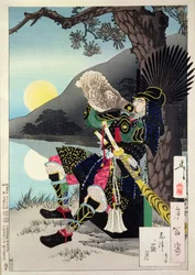 Hideyoshi kagylóhéjat fúj a 