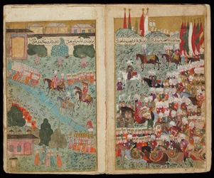 III. Mehmed megérkezik a győztes hadsereg élére Isztambulba III. Mehmed táborából.