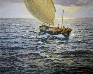Ugo Flumiani (1876-1938) Az ezüst óra, olaj