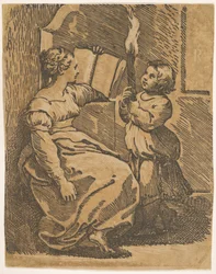 Egy Sybil jobbra néz, kb. 1517-18.