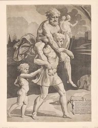 Aeneas családjával elmenekül Trójából