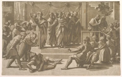 Anániás halála, apostolokkal körülvéve, 1518.
