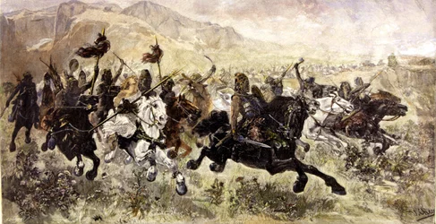 Hunok támadnak az ellenségre