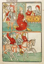 Friedrich von Hohenzollern nürnbergi burggrófnak, Friedrich von Hohenzollernnek a brandenburgi márciussal való meghívása Zsigmond császár által ...