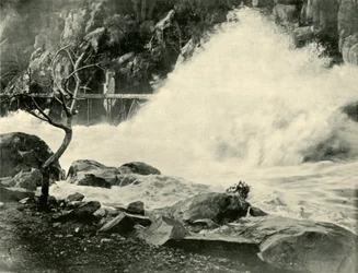 Egy nagy hullám a szürkehályog-szorosban, Launceston közelében, 1901.