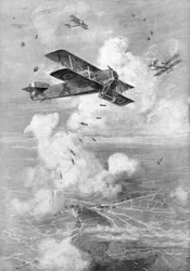 Egy Breguet francia kétfedelű bombázó működés közben, 1917 1926