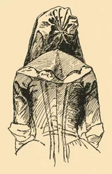 Camlet kapucni, eredeti ruhadarabból, c1702, 1937.