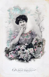 Egy jó csók, francia képeslap, 1900 körül