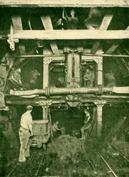 Nagyfejű pajzs: Csőalagút feltárása, 1930.