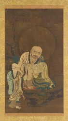 Egy luohan és egy kísérője, Ming-dinasztia, 1368-1644.