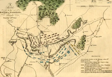 Vázlat a waterlooi csatáról, 1815. június 18., 1816.