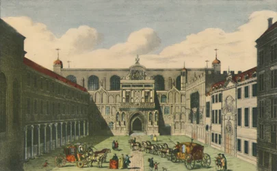 Kilátás a City of London Guildhall-ára, 1750-es évek, 19. század eleje, 1948.