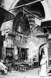 Bazár Kairóban, Egyiptomban, az 1920-as években