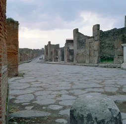Macskaköves római út Pompeiiben, Olaszországban
