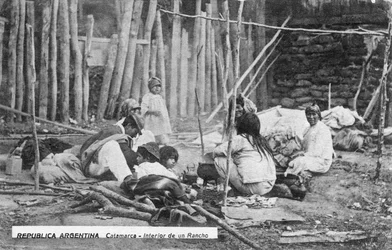 Egy család munkában, Catamarca, Argentína, a XX. század eleje