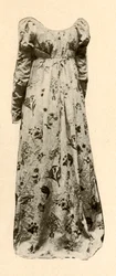 Madame Chevalier által viselt, sima, üvegezett chintz ruha, 1795, 1937.