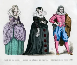 Egy udvarhölgy, Marie de Medici özvegyként és úriember, c1620 1882-1884