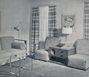Kilátás egy kétszobás apartmanból a Keeler Buildingben, Grand Rapids, Michigan, 1935