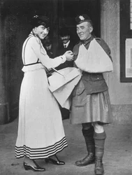 Egy háborús jótékonysági zászló napján, 1915-ben