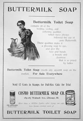A Cosmo Buttermilk toalettszappan hirdetése, 1894