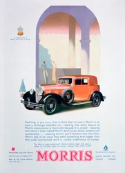 Morris autók hirdetése, 1932